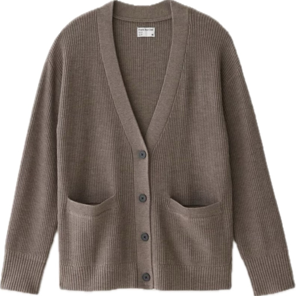 Frank & Oak taupe cardigan